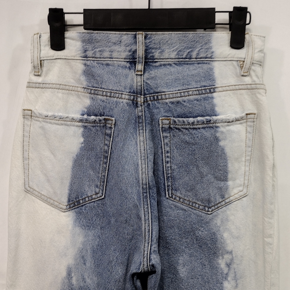 Pacsun Ultra High Rise Slim Jeans Women's 25 Blue White Button Fly Boho 90s Y2K - Picture 6 of 11